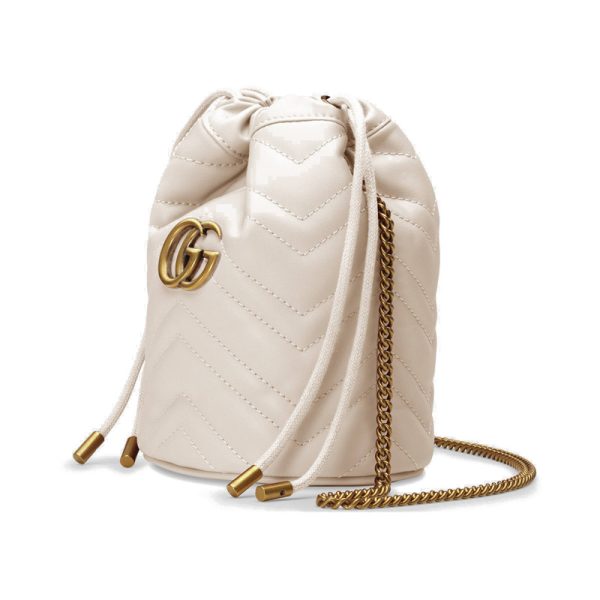 Gucci Mini Retro Double G-Button Calfskin Bucket Bag - Image 2