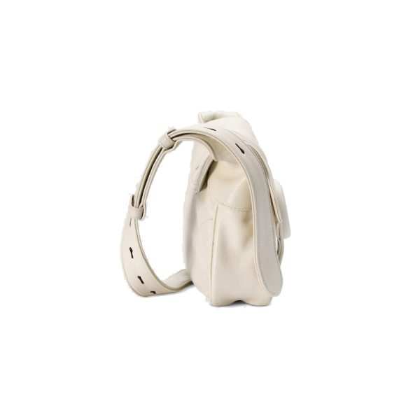 Gucci White Leather Double G Magnetic Buckle Shoulder Bag - Image 2