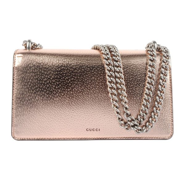 Gucci Champagne Gold Leather Chain Shoulder Bag - Image 2
