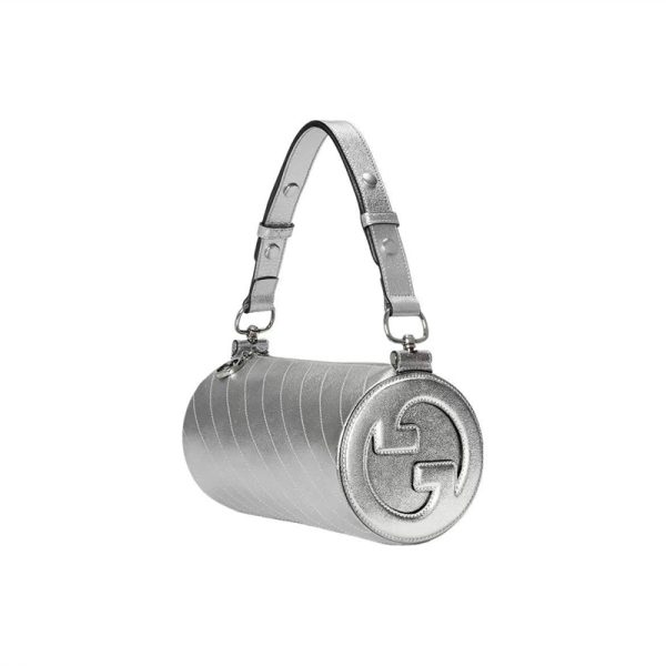 Gucci Silver Leather Shoulder Bag - Image 2