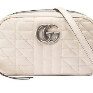 Gucci white leather shoulder bag
