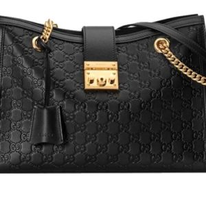 Gucci Black Leather Shoulder Bag