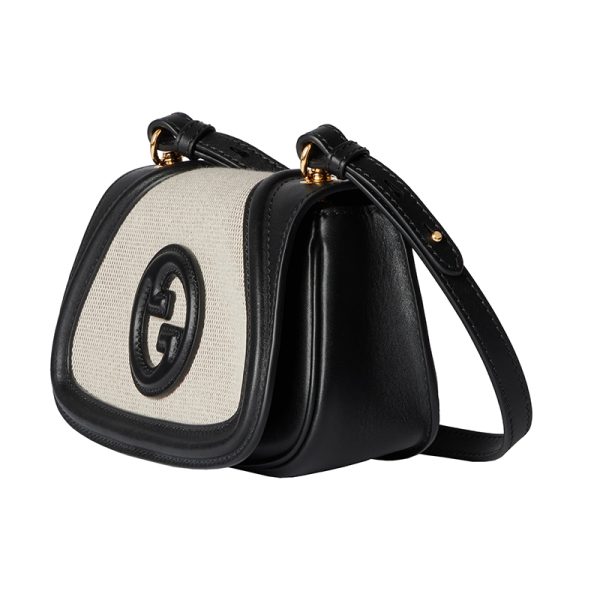 Gucci Mini Black Cotton Canvas Shoulder Bag - Image 2