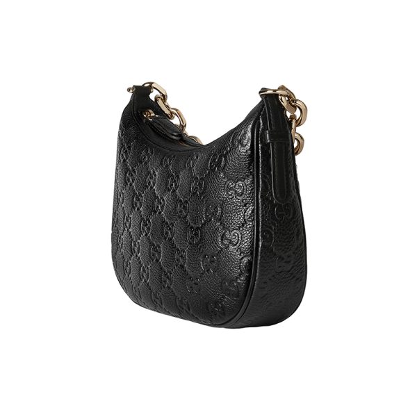 Gucci Small Black Leather Shoulder Bag - Image 2