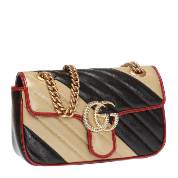 Gucci mixed color leather crossbody shoulder bag - Image 2