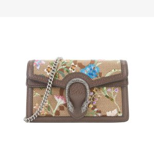 Gucci mini camel/ebony canvas shoulder crossbody bag
