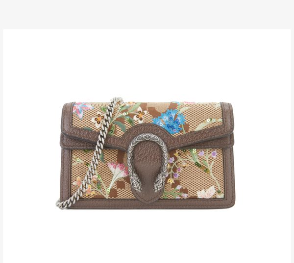 Gucci mini camel/ebony canvas shoulder crossbody bag