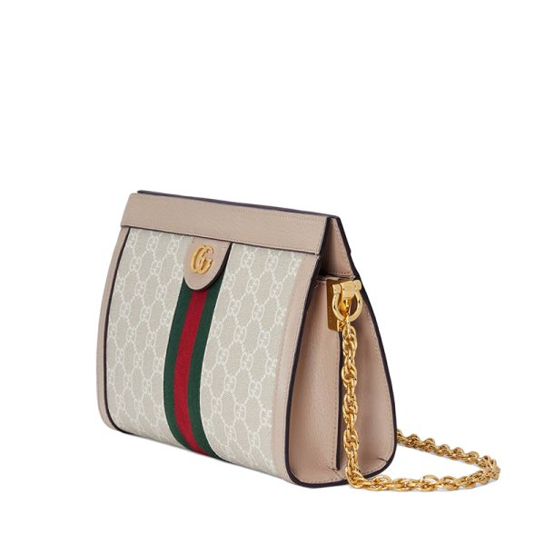 Gucci small beige canvas oat leather shoulder bag - Image 2
