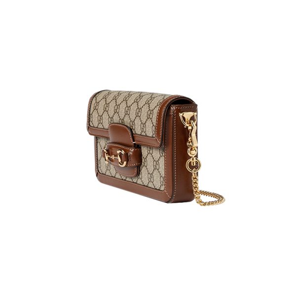 Gucci Mini Beige/Ebony Canvas Shoulder Bag with Leather - Image 2