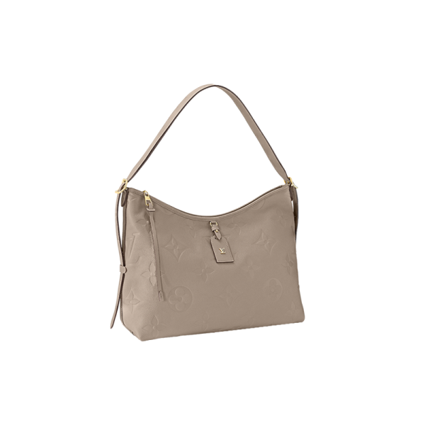 LV Medium Pigeon Grey Embossed Interwoven Letter Cowhide Shoulder Bag - Image 2