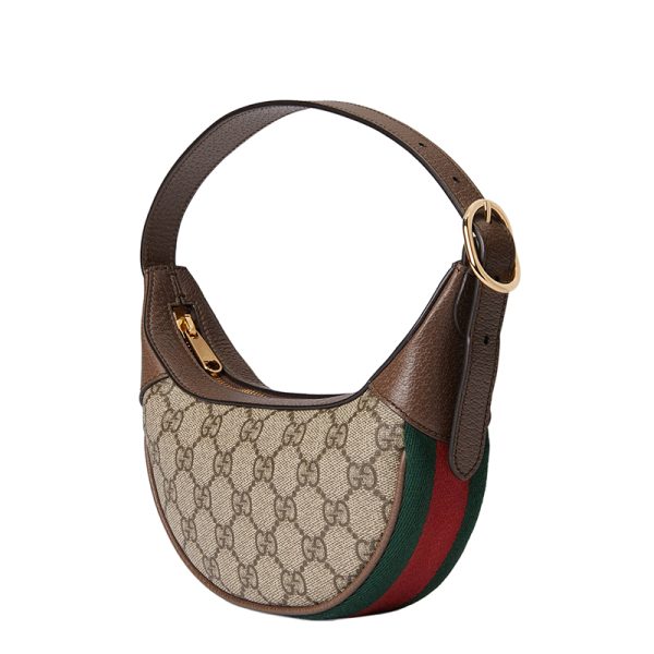 Gucci Mini Beige Ebony Canvas Shoulder Bag with Leather - Image 2