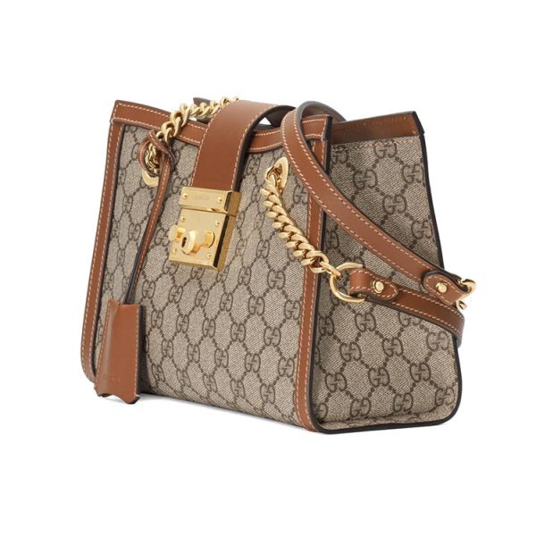 Gucci coffee colored canvas with leather shoulder bag - Image 2