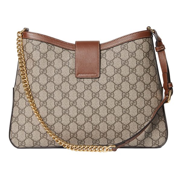 Gucci Medium Beige Canvas Brown Edge Lock Shoulder Bag - Image 2