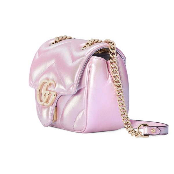 Gucci Pink Leather Shoulder Bag - Image 2