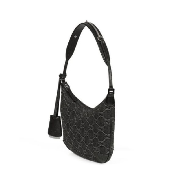 Gucci black denim handbag shoulder bag - Image 2