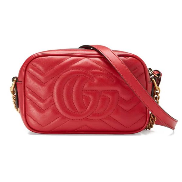 Gucci Red Leather Shoulder Bag - Image 2