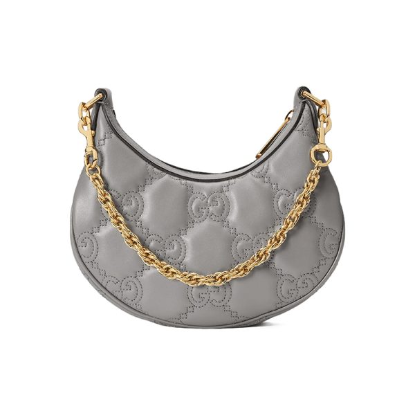 Gucci Grey Leather Chain Cross Shoulder Bag - Image 2