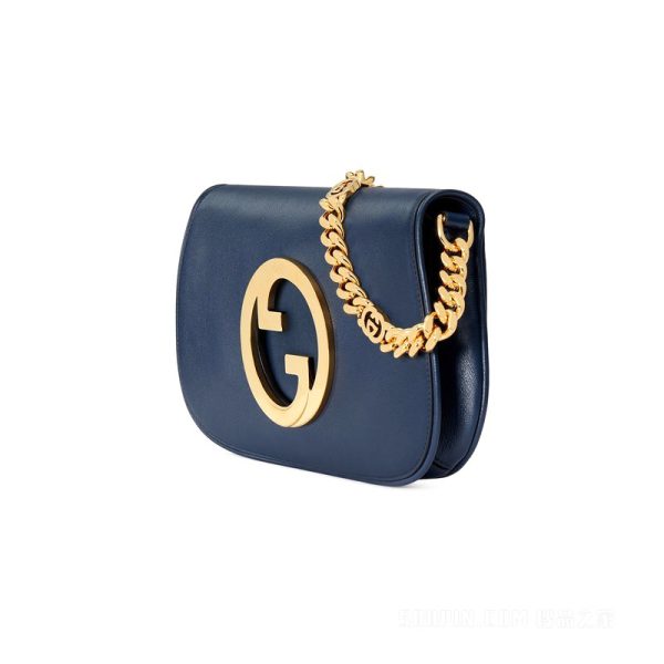 Gucci Blue Leather Shoulder Bag - Image 2
