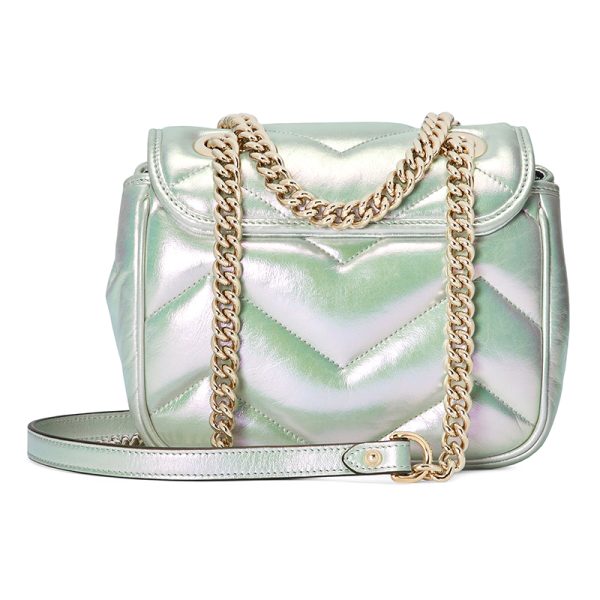 Gucci Silver Grey Leather Shoulder Bag - Image 2