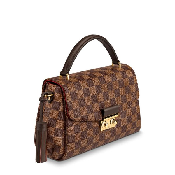 LV ebony checkerboard pattern same color single shoulder crossbody handbag - Image 2