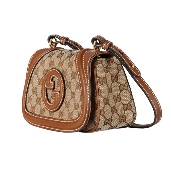 Gucci Mini Brown Canvas Shoulder Bag - Image 2