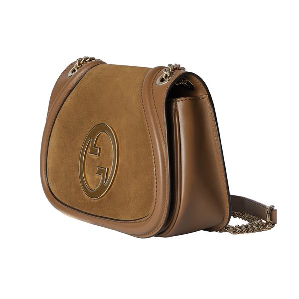 Gucci Small Brown Suede Shoulder Bag - Image 2