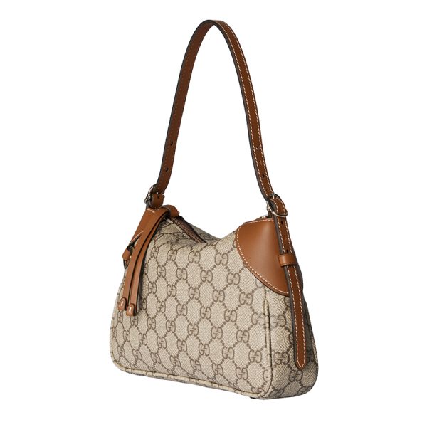 Gucci Small Brown Canvas Shoulder Bag - Image 2