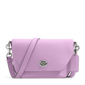 Coach solid color pebble leather shoulder bag
