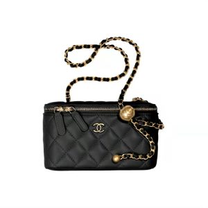 Chanel long box chain shoulder crossbody handbag