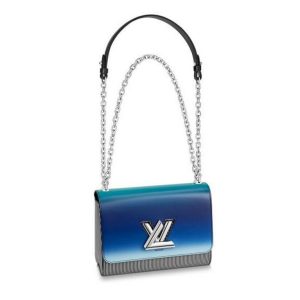 LV TWIST Gradient Blue Leather Shoulder Bag