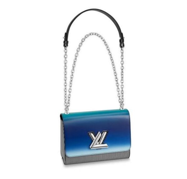 LV TWIST Gradient Blue Leather Shoulder Bag