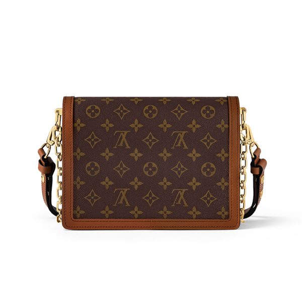 LV medium brown black canvas flip open shoulder bag - Image 2
