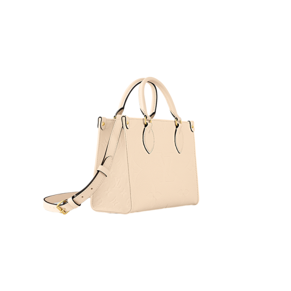 LV small cream beige embossed grain cowhide tote bag - Image 2