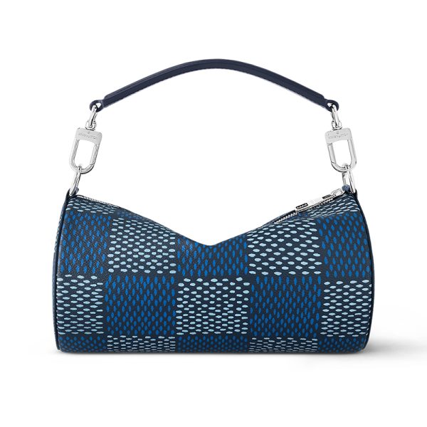LV Small Blue Canvas Mesh Zipper Shoulder Bag - Image 2