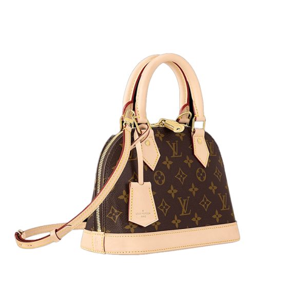 LV brown vintage canvas gold padlock shoulder strap shoulder bag - Image 2
