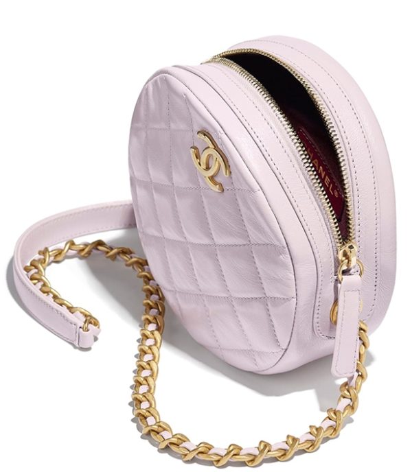 Chanel small round pancake sheepskin chain crossbody bag - Image 4