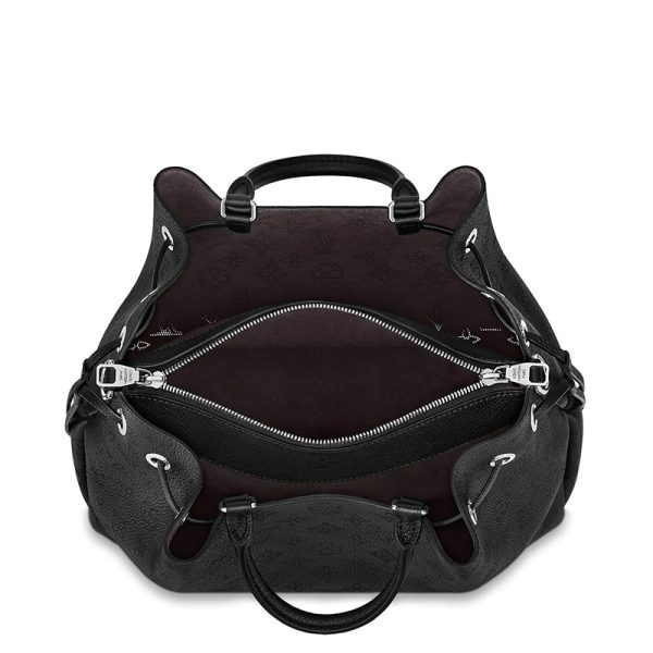 LV black cowhide engraved perforated single shoulder diagonal cross bag - Image 3