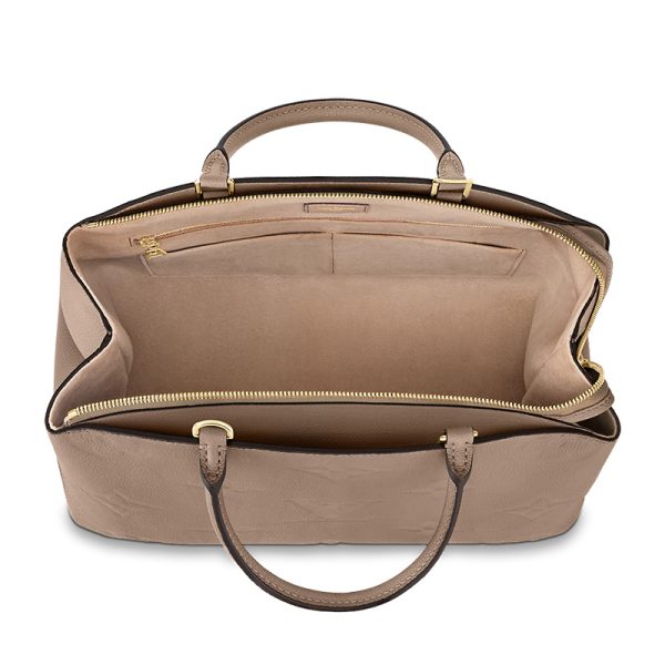 LV Pigeon Grey Embossed Grain Leather Shoulder Bag - Image 3