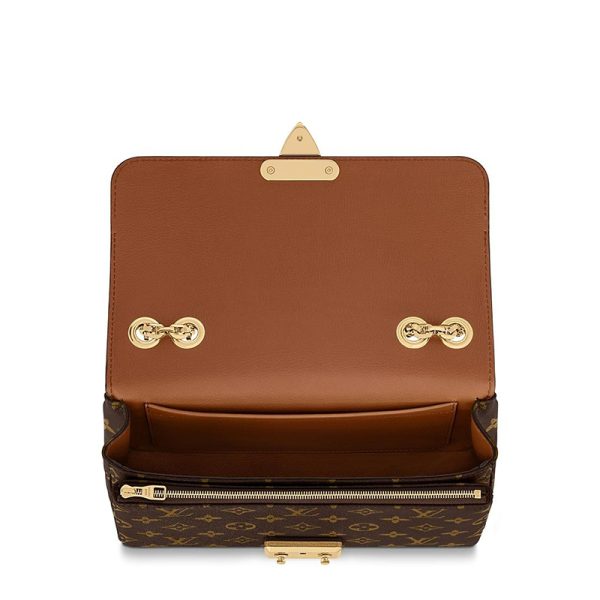 LV canvas with caramel leather gold chain shoulder bag - Image 3