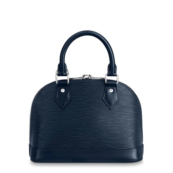 LV indigo grain water ripple cowhide double zipper padlock shoulder bag - Image 2