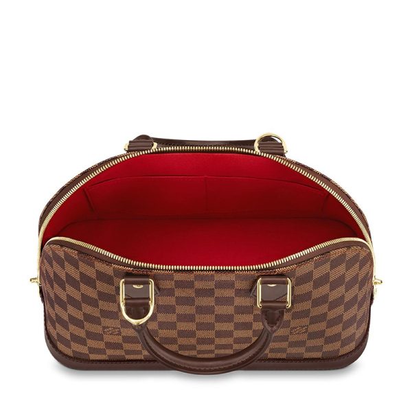 LV small ebony checkerboard canvas leather single shoulder diagonal cross handbag - Image 3