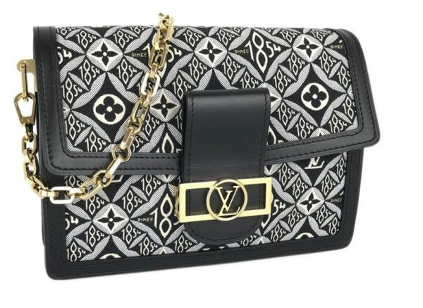 LVDauphine black fabric/leather shoulder bag - Image 2