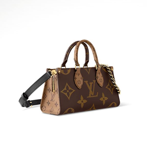 LV khaki coated canvas logo letter combination shoulder bag - Image 3