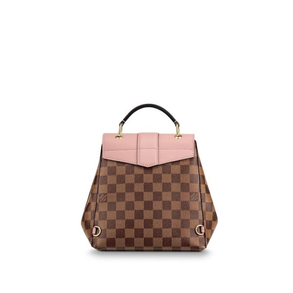 LV plaid canvas and fine grain cowhide backpack - Image 3