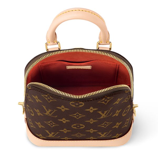 LV Classic Brown Vintage Canvas Small Backpack - Image 3