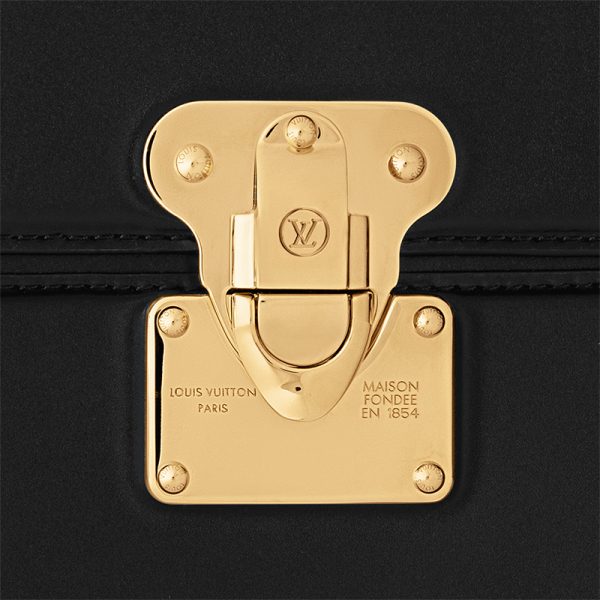 LV medium black calf leather flip open shoulder crossbody bag - Image 3