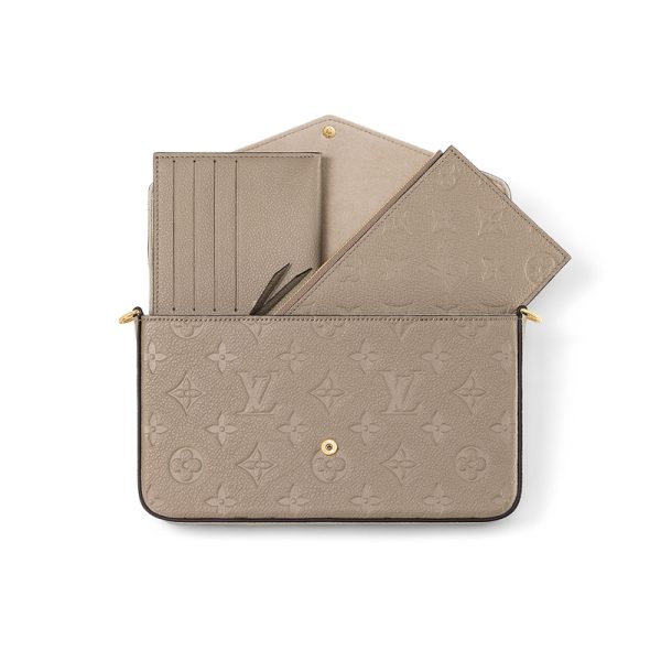 LV grey chain cowhide crossbody bag - Image 3
