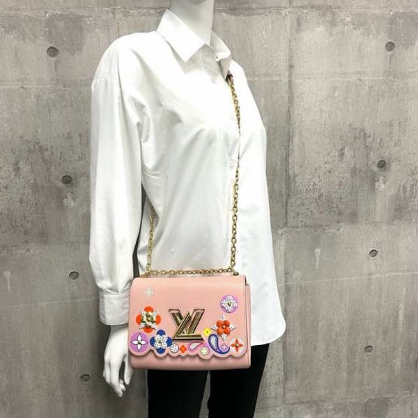 LV pink women's leather shoulder crossbody bag - Image 3