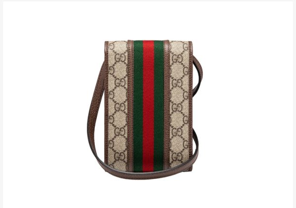 Gucci Ophidia series canvas/leather GG mini handbag mobile small square bag - Image 3