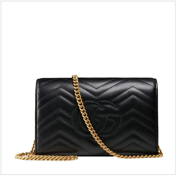 Gucci Mini Leather Quilted Handbag Single Shoulder Crossbody Bag - Image 3
